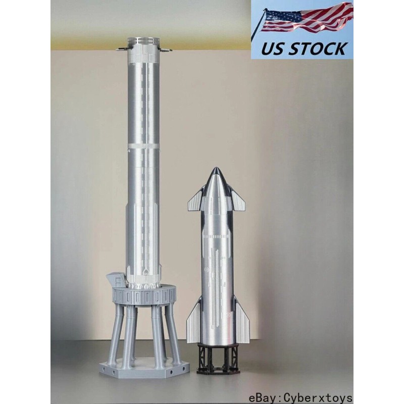 1:200 NASA SpaceX Starship with Super Heavy Booster Rocket Model