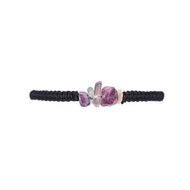 PEDRAS Natural Stone Fluorite Macrome Bracelet,Fluorite Healing Stones Bracelet (fluorite)