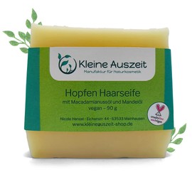 Hops Hair Soap - for Dullless, Brittle Hair and Dry, Sensitive Scalp, Vegan, Palm Oil, Handmade Natural Soap, Hair Soap from Little Auszeit Manufaktur