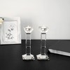 Crystal Candle Holders Set of 2-8" Tall Candlestick Holder for