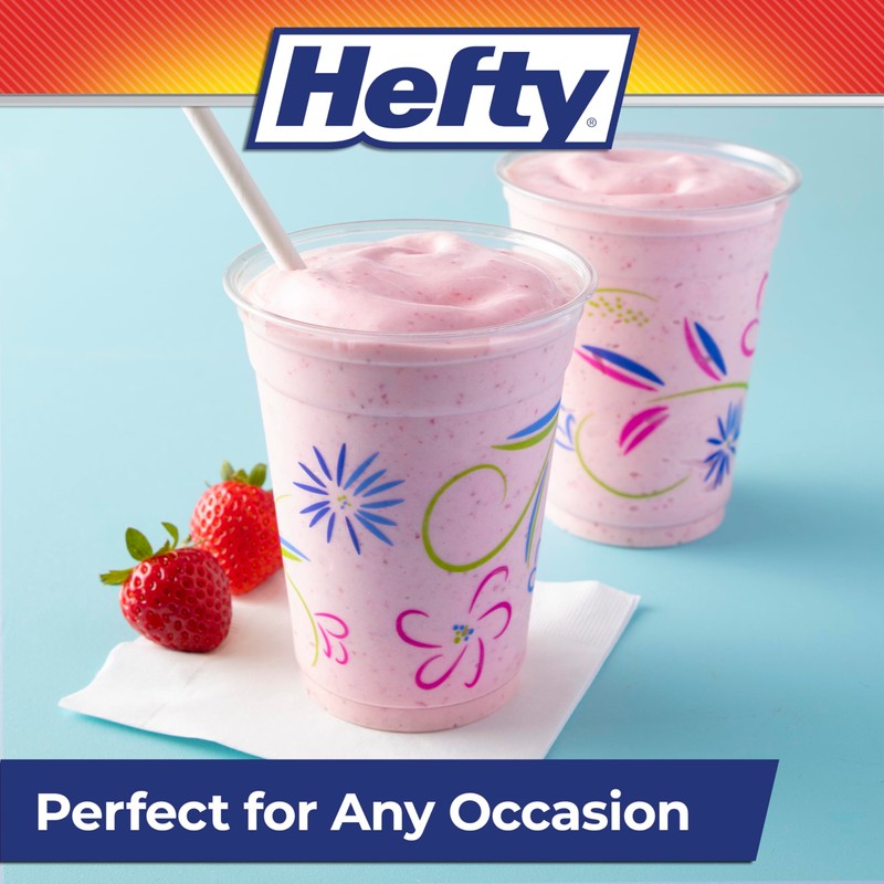 Hefty Party Perfect Clear Plastic Cups, 18 Ounce, 20 Count