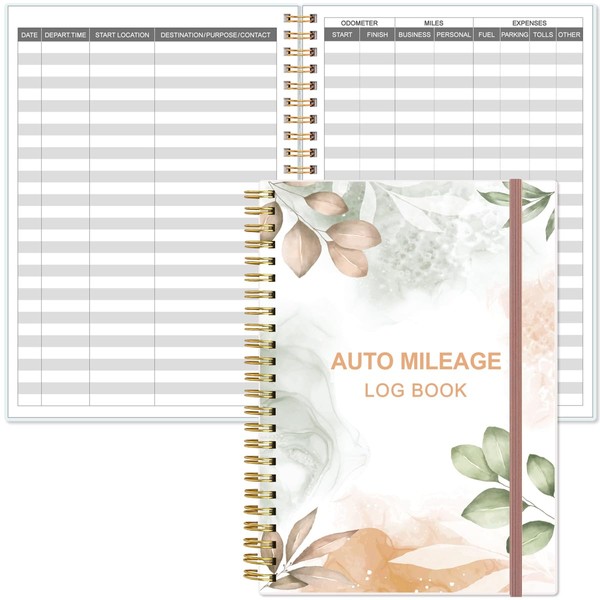 Auto Mileage Log Book – Vehicle Maintenance Log Book, Miles