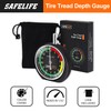 SAFELIFE Tire Tread Depth Gauge, Dial Type Tire Tread Depth