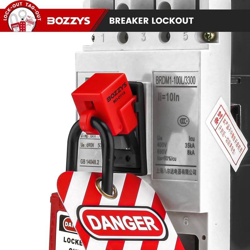 BOZZYS Clip-On Circuit Breaker Lockout Device,9 Pack Loto Lockout Tagout