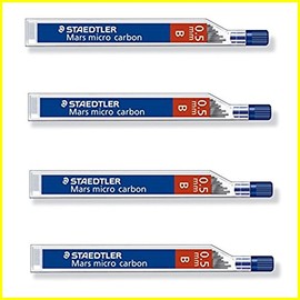 STAEDTLER Mars micro carbon 250 0.5mm B - Pencil lead refills - 4 Tubes / Packs (48 Leads) B