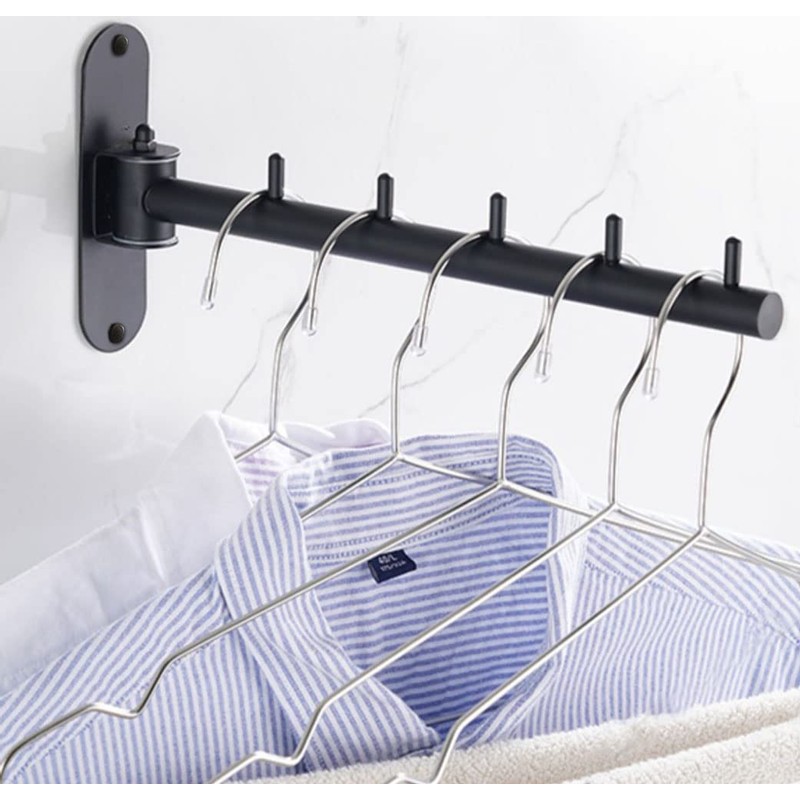 Clothes Hanger Rack Swing Arm, Folding Wall Mounted Clothes Hanger