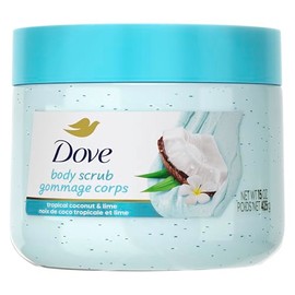 Dove Body Scrub - Coconut & Lime, textura batida equilibrada con pH equilibrado, 15 onzas | For dry, dull skin, Helps renew skin texture, With Dove mo