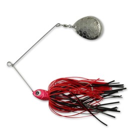 Northland Fishing Tackle Reed Runner Single Spin - Premium Spinner Baits for Freshwater - Lures for Bass, Pike, and Musky, Red Shad, 3/8 Oz
