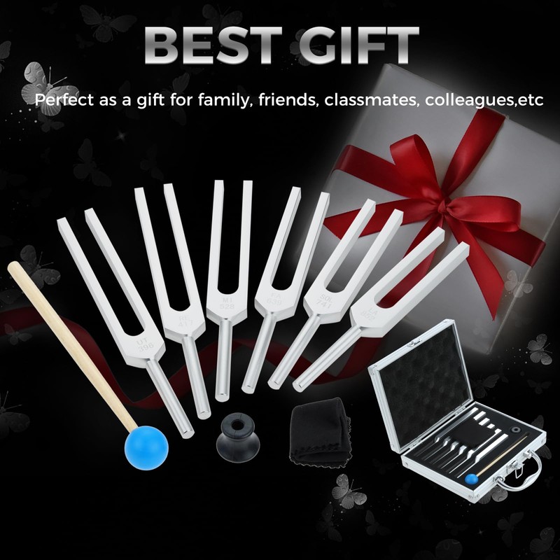 Tuning Fork Set of 6 (UT 396 Hz, RE 417