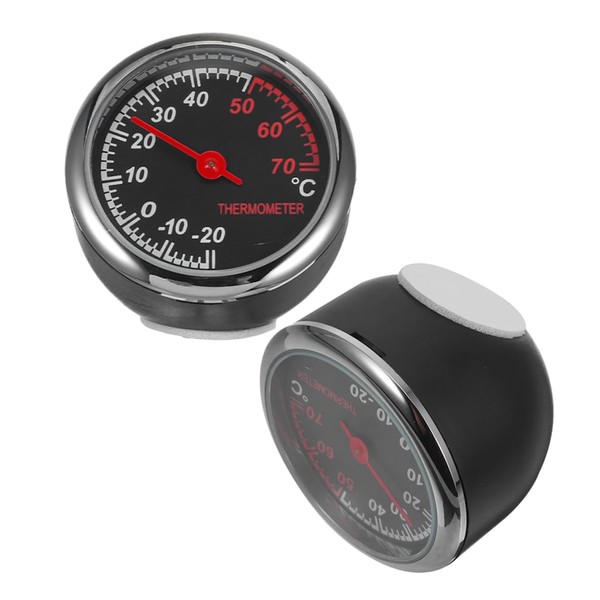 BUGUUYO 2pcs Vehicle Thermometer Accurate Car Interior Temperature Gauge with