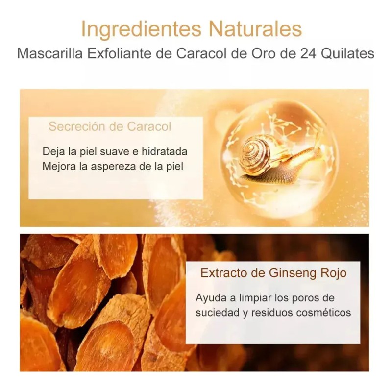Mascarilla Exfoliante Lámina Quilates Purificante