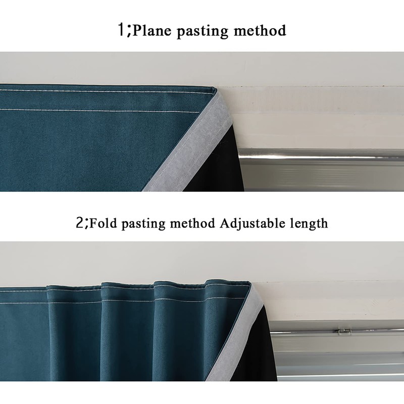 AJAZZ self Adhesive Portable 100% Blackout Curtains Simple and Easy