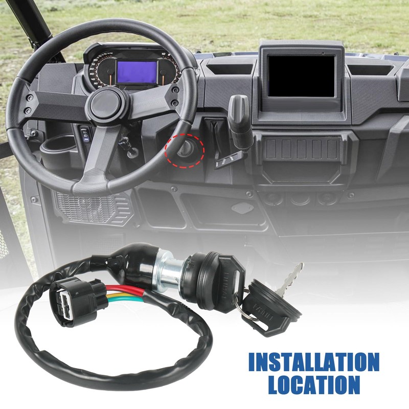 48397 Ignition Switch with Key Assembly Compatible with Massimo Buck