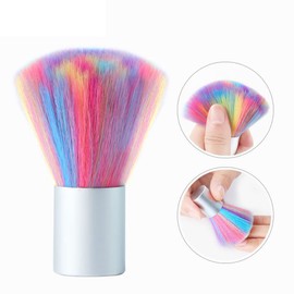 AKOAK 1 Pack Color Soft nail Cleaner Brush, Nail Art Dust Makeup Remover Brush, Soft Kabuki Cleaner for Makeup, Nail Makeup Supply
