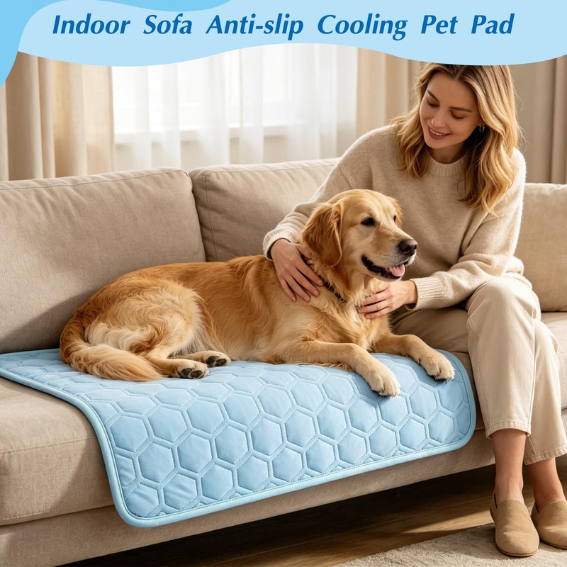 Cooling Mat for Dogs & Cats, Thick Breathable Dog Cooling