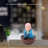 Musical Nodding Monk Figurine Decoration Moving Head Buddha Statue with