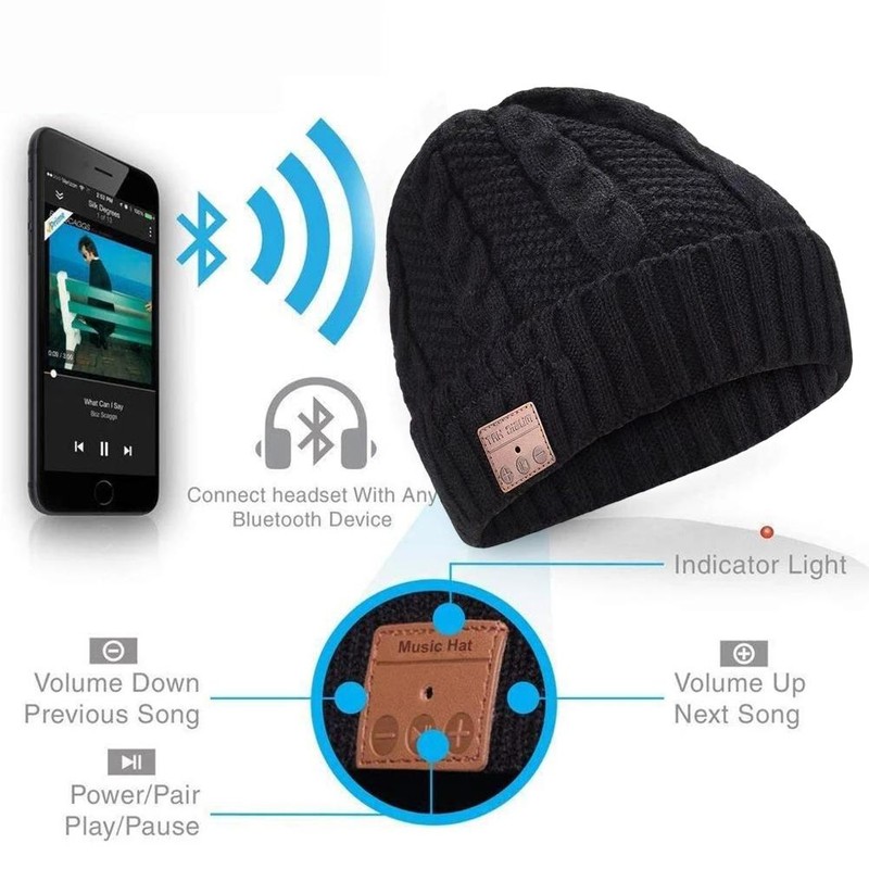 3 in 1 Bluetooth 5.0 Music Beanie Set Winter Hat