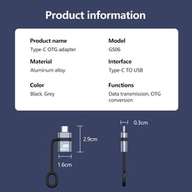 Liaoan USB C to USB Adapter 4-Piece Set, USB C to USB 3.0 OTG Adapter, Thunderbolt 4/3 to USB 3.0 Compatible with Phone 16 Pro Max MacBook Pro Air 2023 Pad Mini iMac Surface, etc