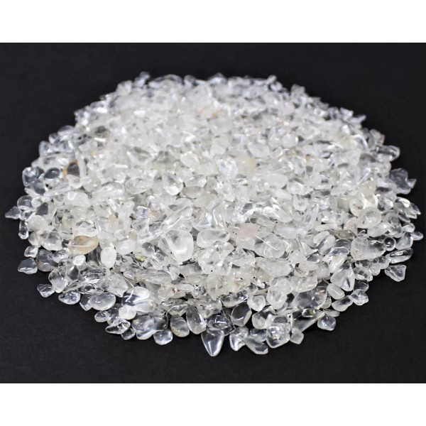 Bulk 1/4 lb Clear Quartz Semi Tumbled Stones Chips Mini