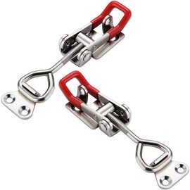 2PCS Stainless Steel Toggle Clamps - 122mm Lockable Latch, Adjustable Clamps for Box Drawer Cabinet (122mm)