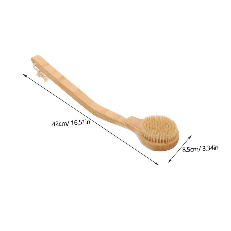 ORFOFE Elderly-disabled-friendly Long Handled Bath Brush Soft Bristles Body Scrubber