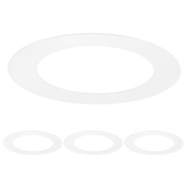 M METERXITY 4-Pack Goof Rings for 3 Inch Recessed Lights, 3" ID 4.7" OD Durable Steel Trim Ring Flush Mount White Can Light Trim Ring Cover for Ceiling Can Downlights