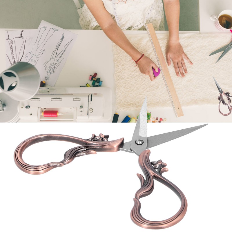 Retro Scissor Stainless Steel Craft Embroidery DIY Needle Art Work