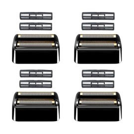 Replacement Shaver Heads Compatible with BaByliss Foil Shaver (Black/4)