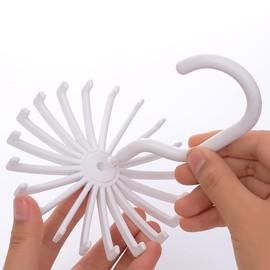 2 Pack Tie Rack Hanger Holder Hooks Organizer for Mens, 360 Degree Rotating Tie Racks, Black&White