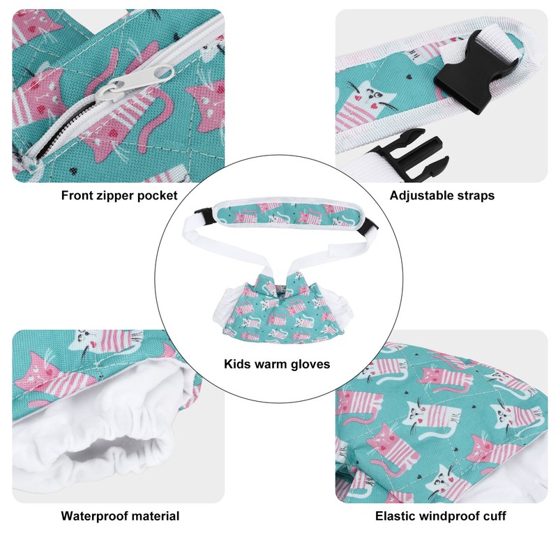 Winter Hand Muffs Windproof Thermal Gloves Cold Weather Zippered Pockets