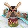 MOKIO® Pop-Up Amsterdam Travel Voucher - Windmill, Tulips and Canals - 3D Birthday Card for a Holland Holiday or as a Voucher for a City Trip for a Birthday