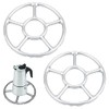 2 Pcs Alloy Multi-Function Gas Ring Reducer Universal Hob Ceramic Pan Supports Alloy Multi-Function Trivets Stove Top Gas Ring Reducer for Cooker Heat Simmer Coffee Pots