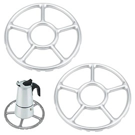 2 Pcs Alloy Multi-Function Gas Ring Reducer Universal Hob Ceramic Pan Supports Alloy Multi-Function Trivets Stove Top Gas Ring Reducer for Cooker Heat Simmer Coffee Pots