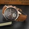 FORSINING Calendar Automatic ​Mechanical Movement Causal Men Wristwatch(Brown)