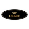 Signs ByLITA Oval VIP Lounge Sign (Black Gold) - Medium