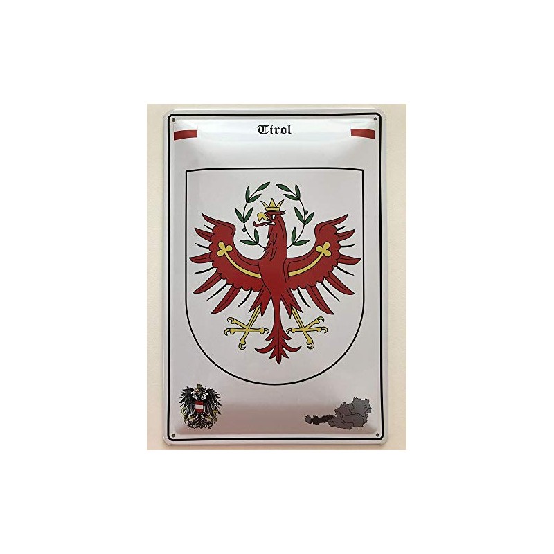 Deko 7 Tin Sign 30 x 20 cm Austria Tyrol