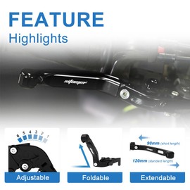 Xitomer CNC Adjustable Motorbike Brake Clutch Handle Levers Fit for GSX-R600 SRAD GSX-R750 GSX-S750 GSX-R1000 SFV650 Gladius SV650 DL650 V-Strom 650 250 800 GSX-8S GSX-S 950