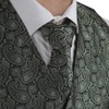 Epoint EGD1B04A-S Light Green Black Paisley Microfiber Beautiful Waistcoat Neck
