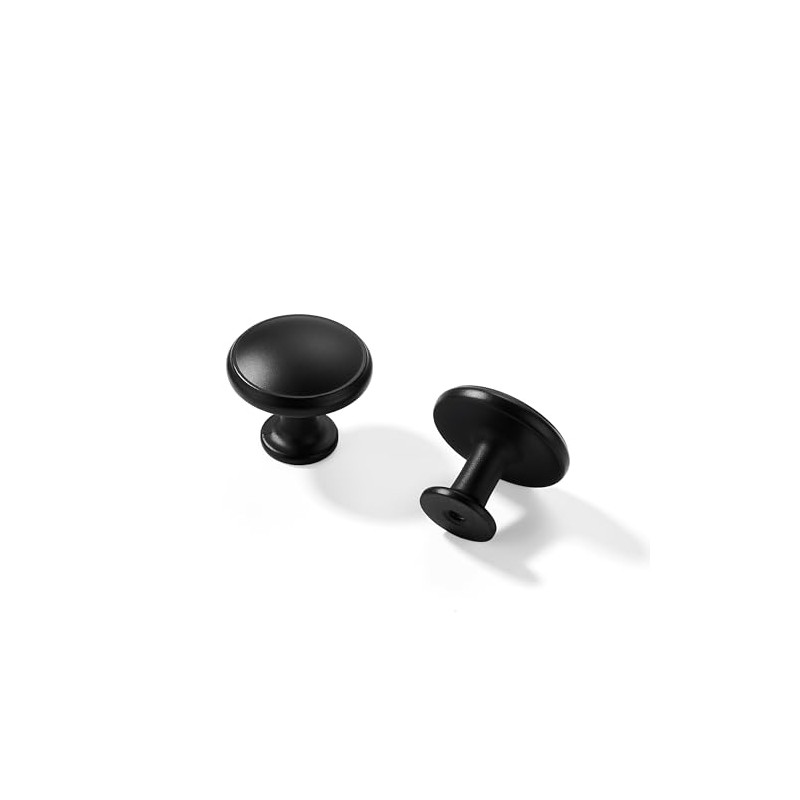 5 Pack Cabinet Knobs Matte Black Drawer Knob Kitchen Hardware