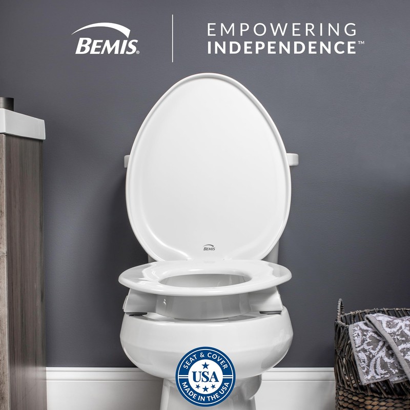 Bemis Assurance 3" Raised Toilet Seat for Seniors, Made in