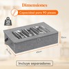 Lifewit - Caja de almacenamiento de cubiertos cubiertos con tapa