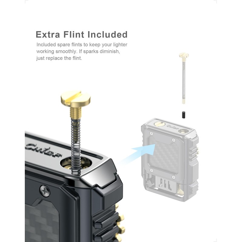 Vintage Classic Mental Trench Flip Lighter for Men