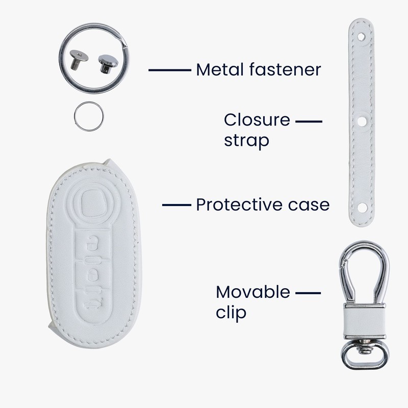 kwmobile Fiat Lancia 3-Button Folding Car Key Case - Key