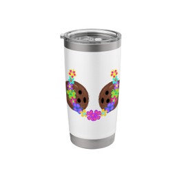 Coconut Bra Bikini Brassiere Bra Flower Chain Hawaii Costume Stainless Steel Insulated Tumbler