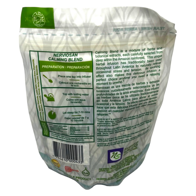Nuestra Salud Nerviosan Te Mezcla Herbal Infusion Tea Herbal Infusion