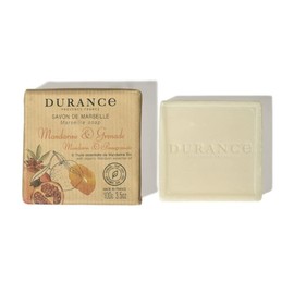 Durance Solid Marseille Soap With Organic Mandarin Essential Oil 100g – Enriched With Olive Oil & Red Rice Extract – Paraben-Free Solid Soap For All Skin Types