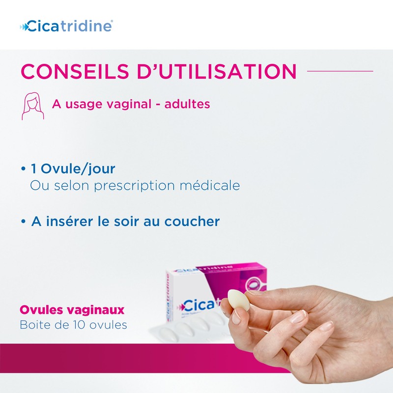 Cicatridine Vaginal Ovules