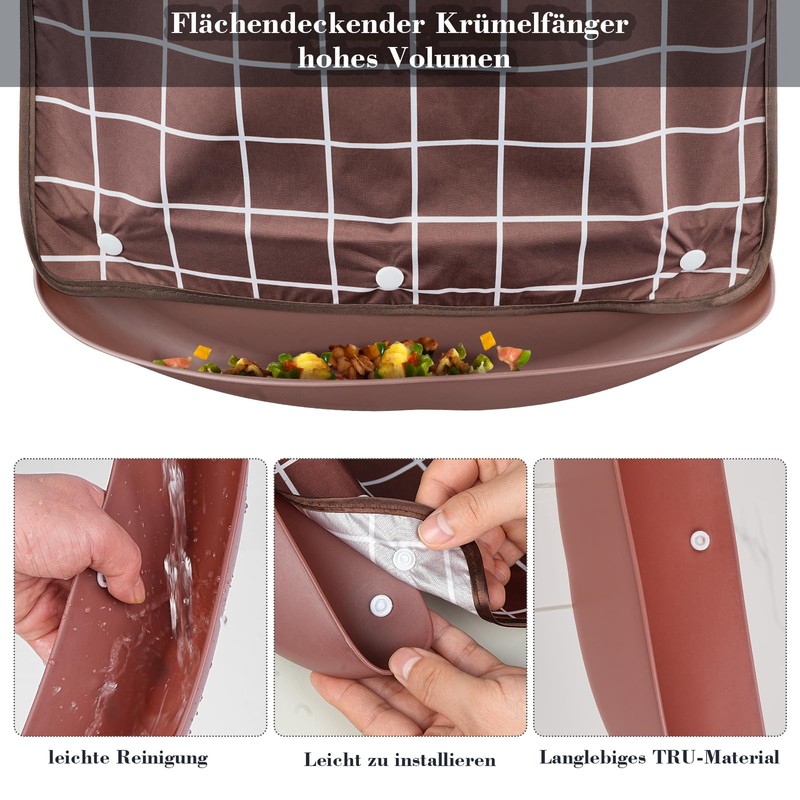 GRKJGytech Disposable Bibs Pack of 3 Waterproof Food Protection Bibs,