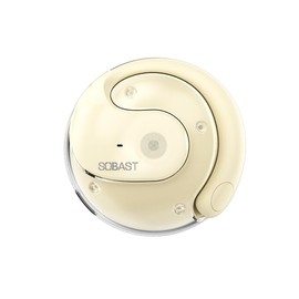 Open Ear Wireless Hanging Earbuds, Ideal for Workout, Non - in - Ear Design with Wireless Connectivity, Sports - Oriented with Ultra - Long Battery Life, Spherical Shape, Cream