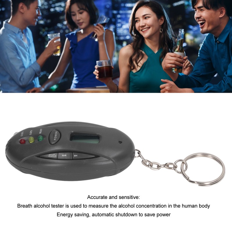 Breath Alcohol Tester Accurate Sensitive Light Indicator Portable Digital Display